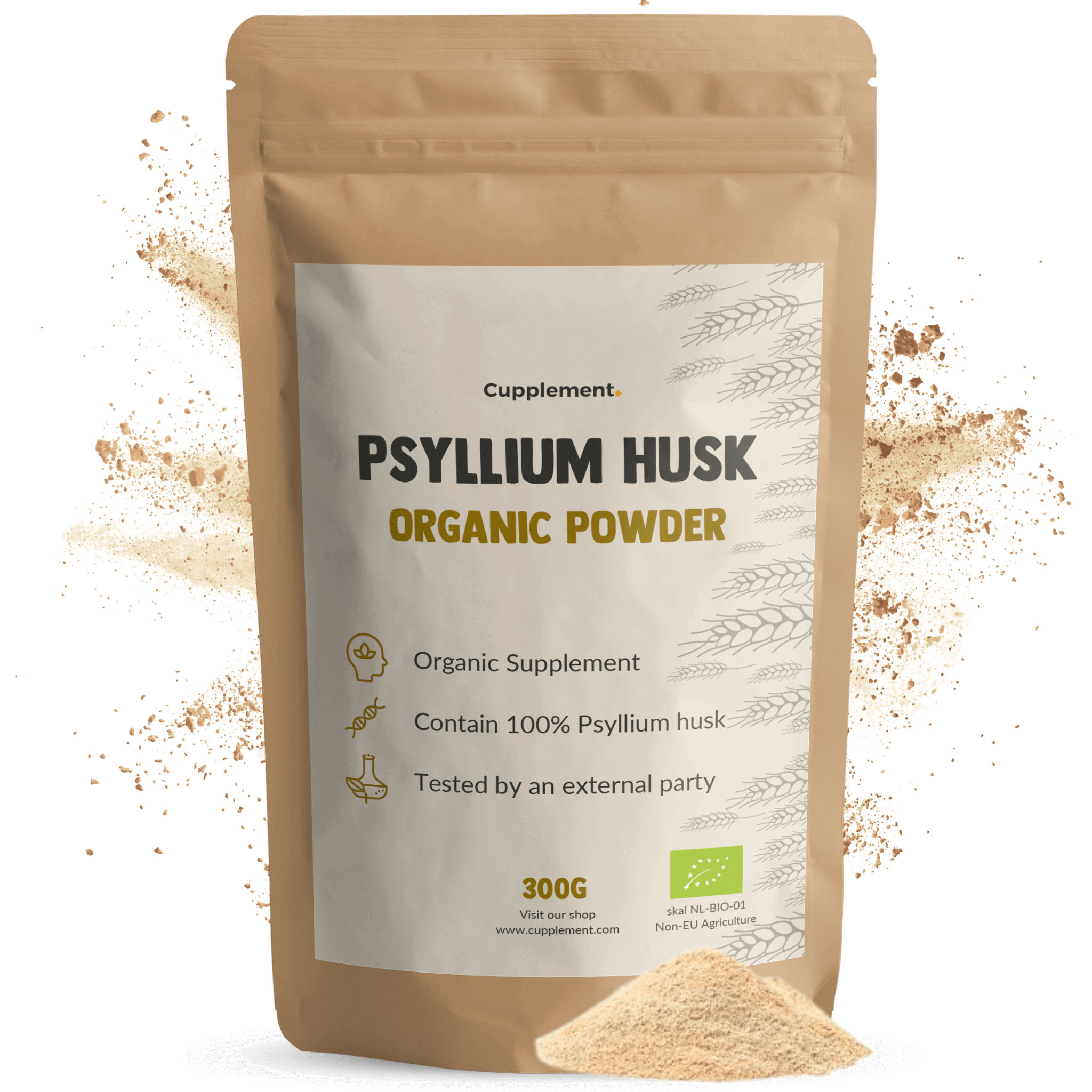 Biologisch Psylliumvezels poeder goyu superfood supplement