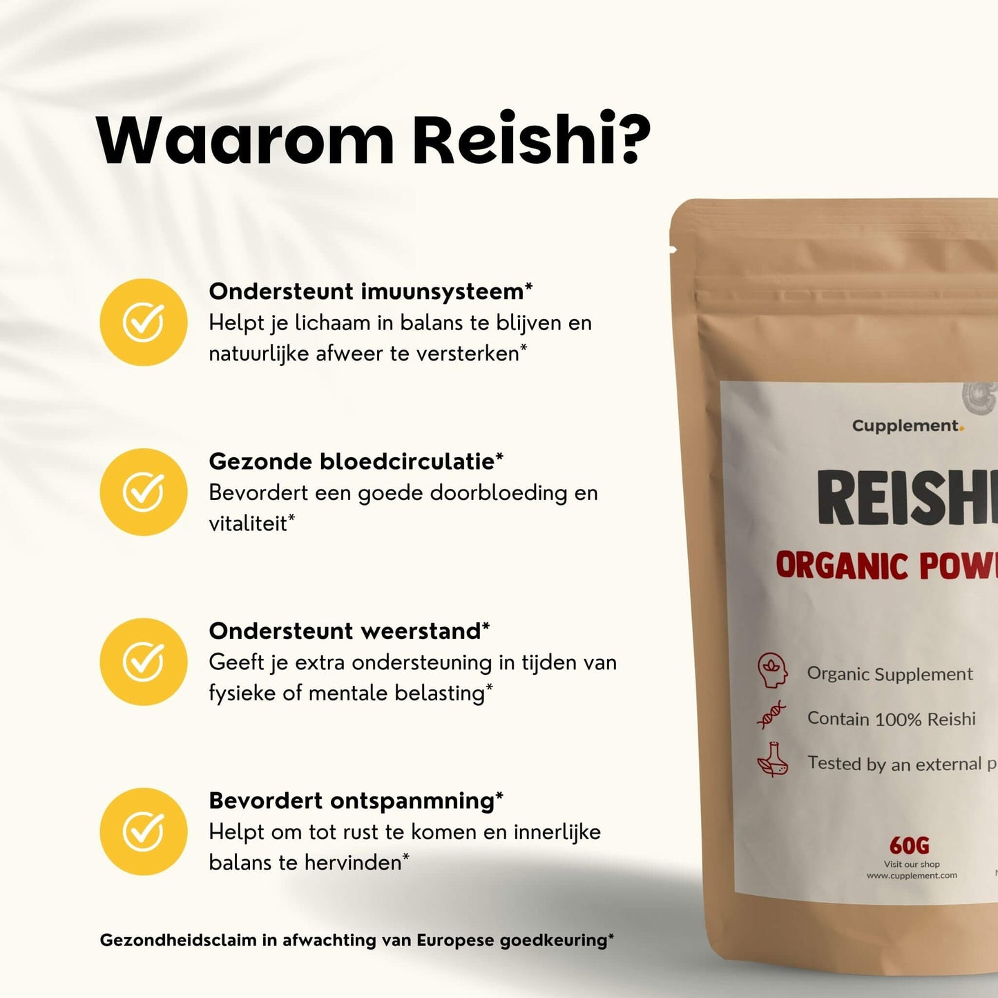 Biologisch Reishi poeder goyu supplement superfood