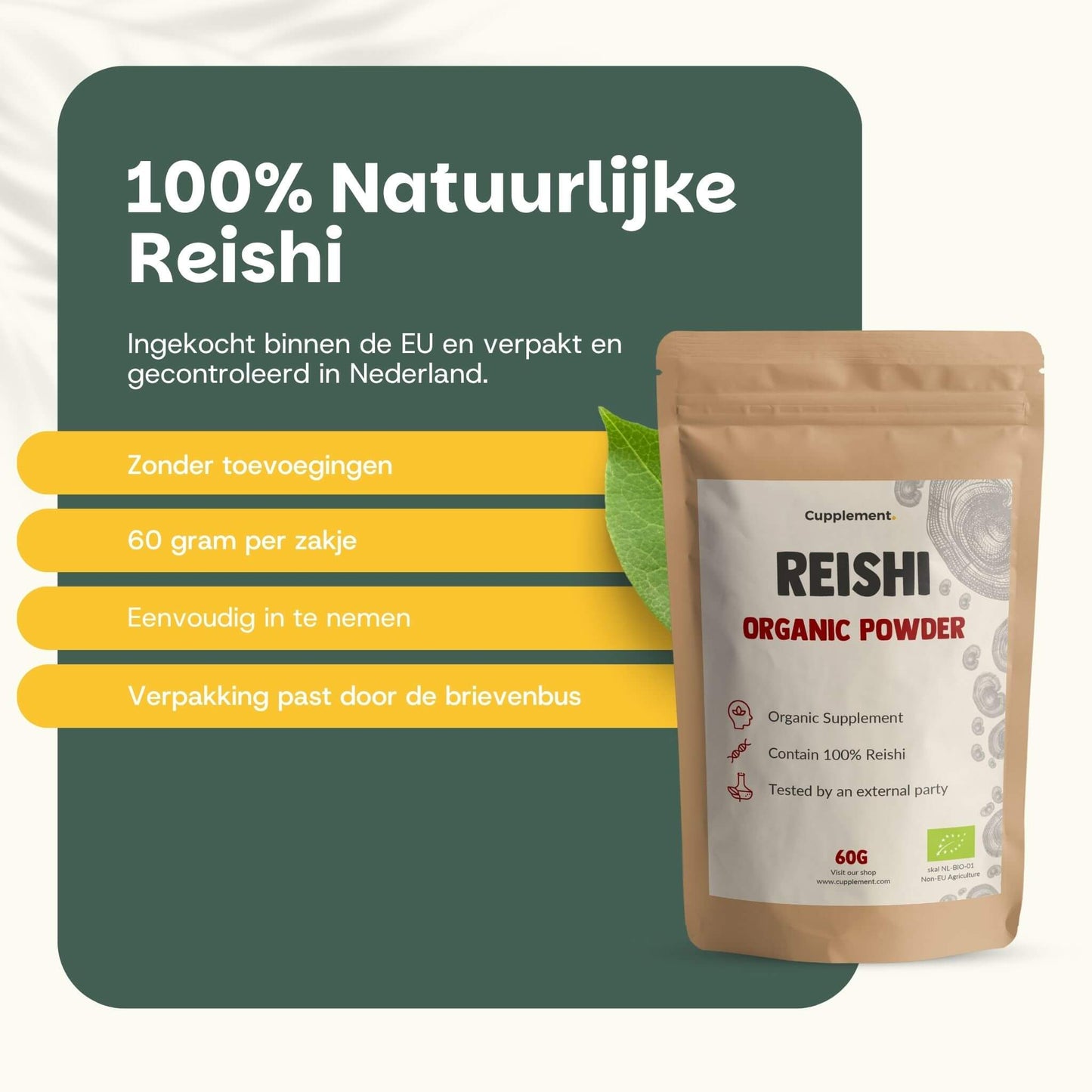 Biologisch Reishi poeder goyu supplement superfood
