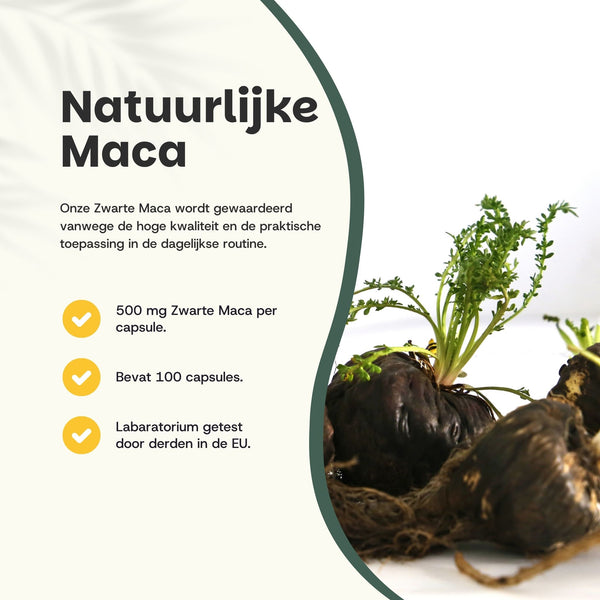 Biologisch Zwarte maca capsules goyu superfood supplement