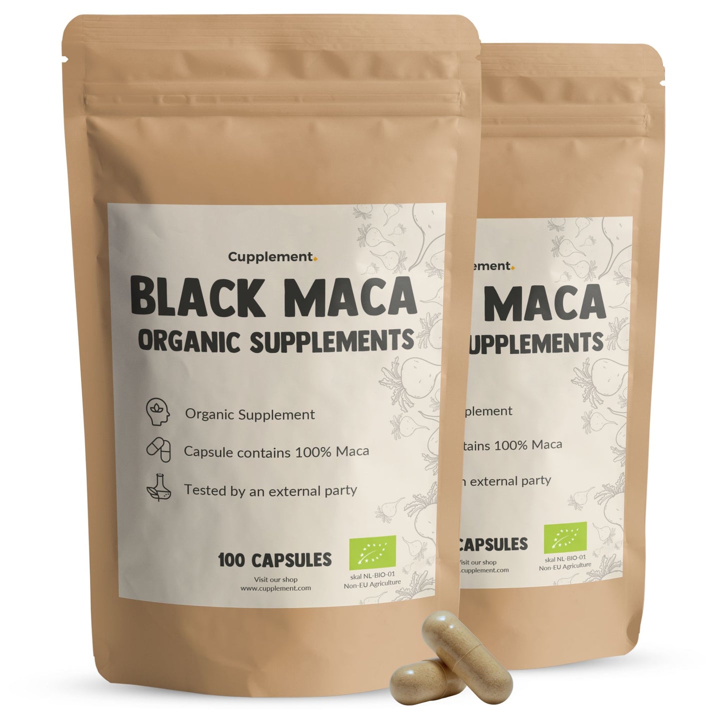 Biologisch Zwarte maca capsules goyu superfood supplement