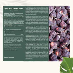 Biologisch Zwarte maca capsules goyu superfood supplement