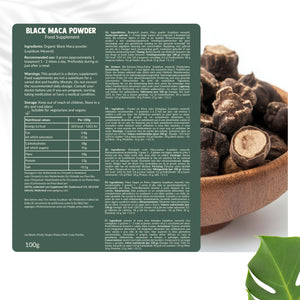 Biologisch Zwarte maca poeder goyu superfood supplement