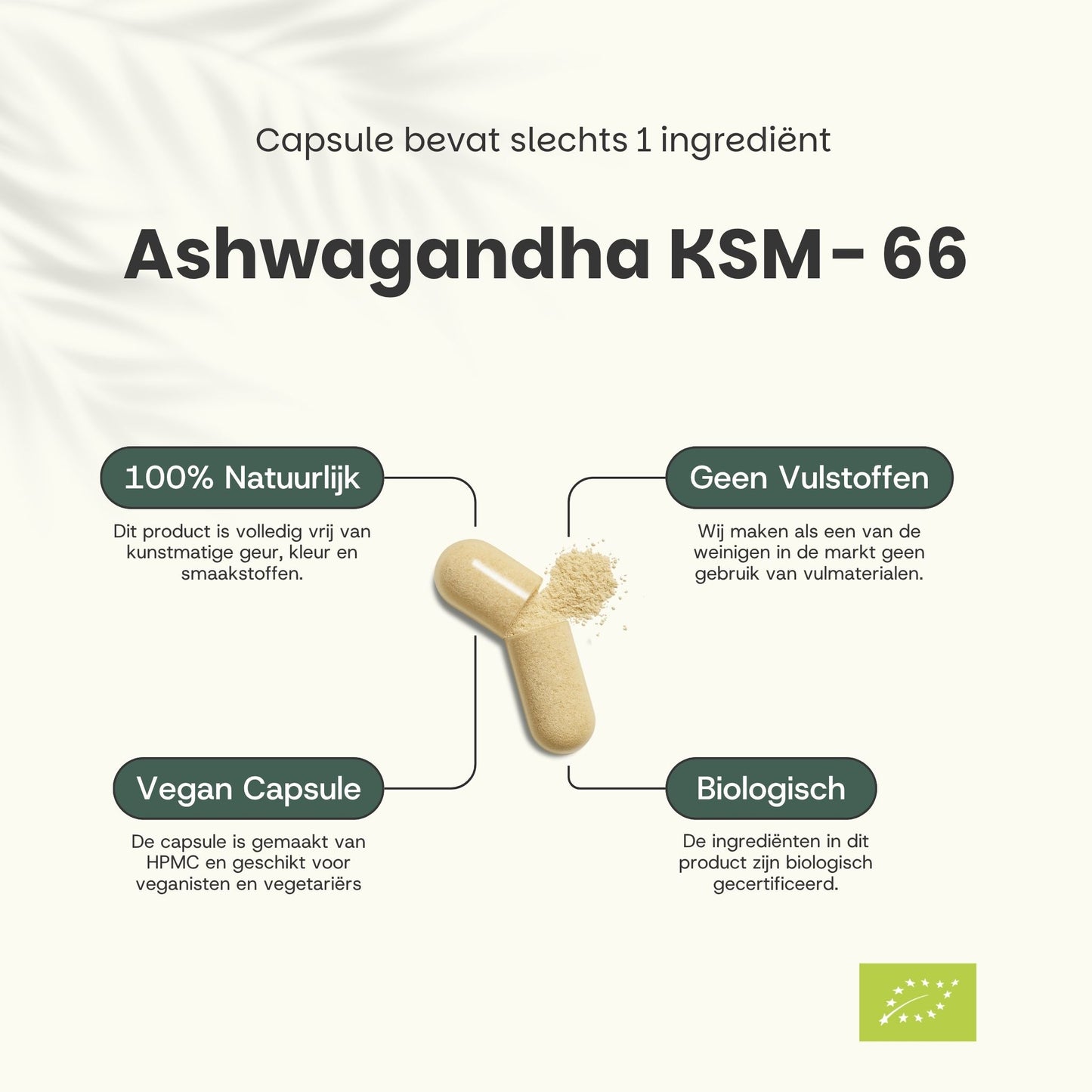 Biologische Ashwagandha KSM-66 extract capsules goyu superfood supplement