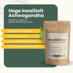 Biologische Ashwagandha KSM-66 extract capsules goyu superfood supplement