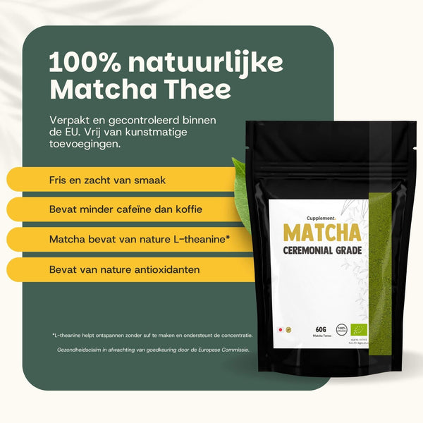 Biologische Ceremonial Grade Matcha Thee poeder goyu supplement superfood