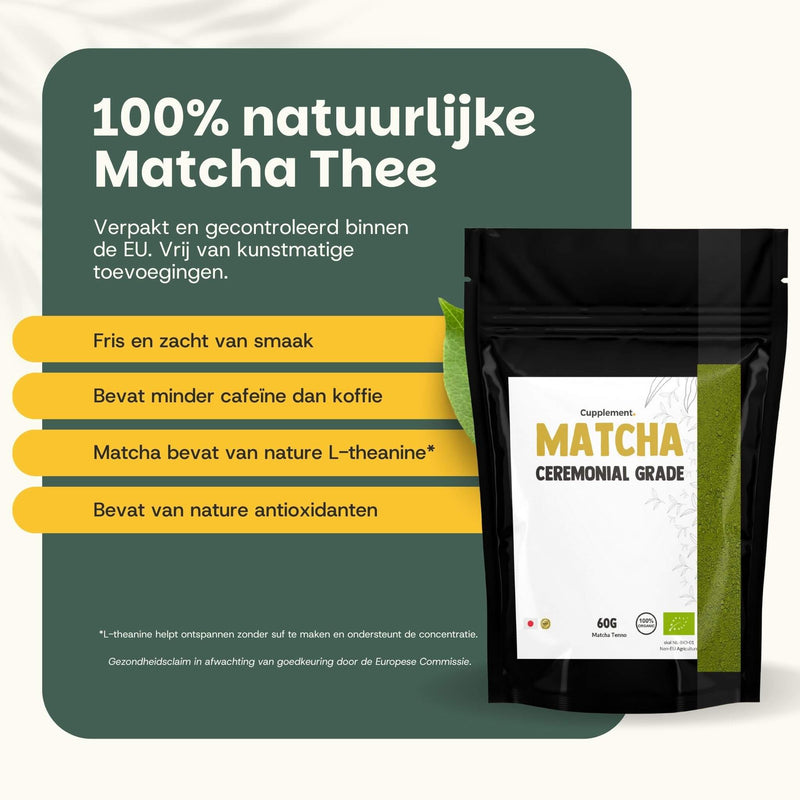 Biologische Ceremonial Grade Matcha Thee poeder goyu supplement superfood