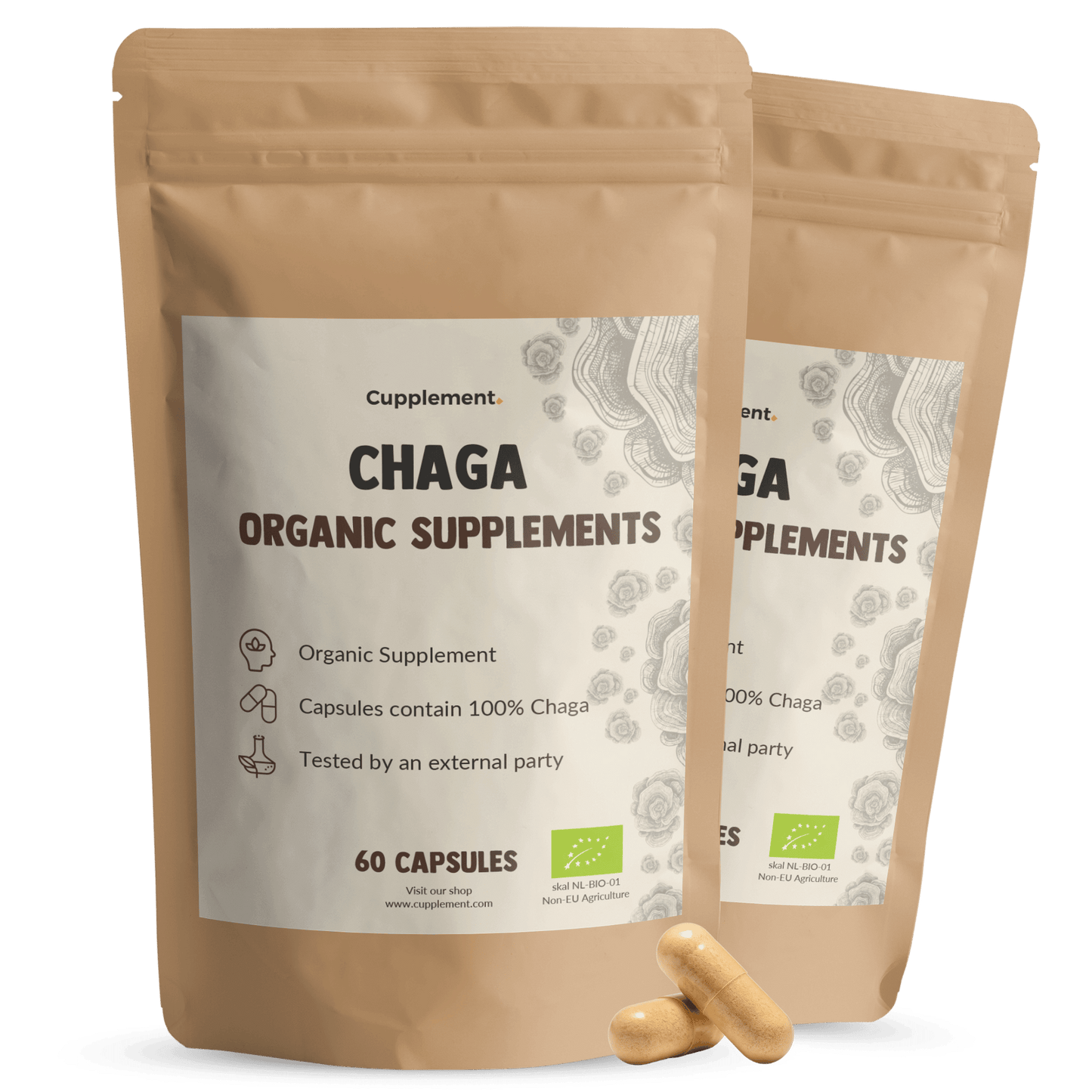 Biologische Chaga capsules goyu supplement superfood