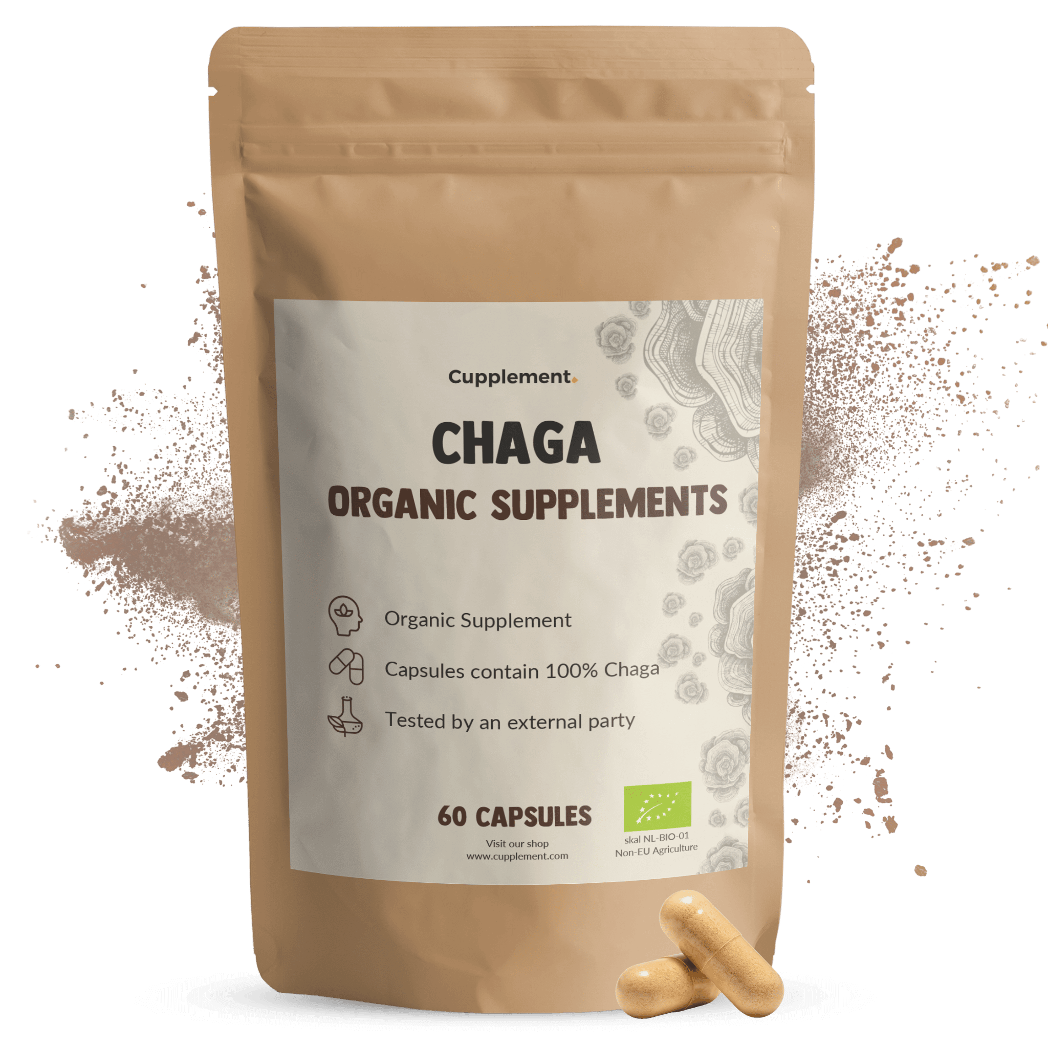 Chaga Capsules 500 mg Biologisch