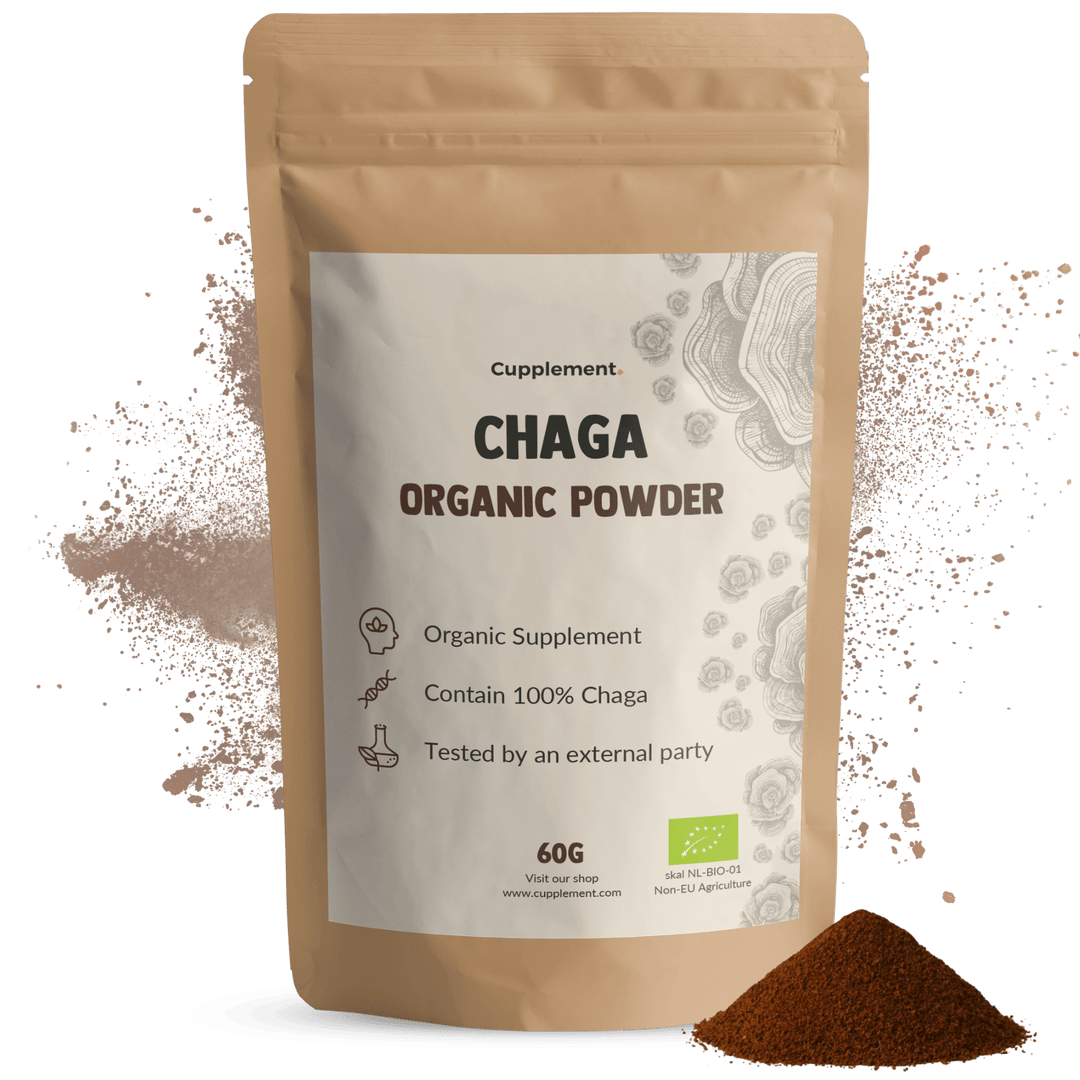 Biologische Chaga poeder goyu supplement superfood