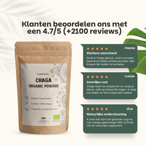 Biologische Chaga poeder goyu supplement superfood