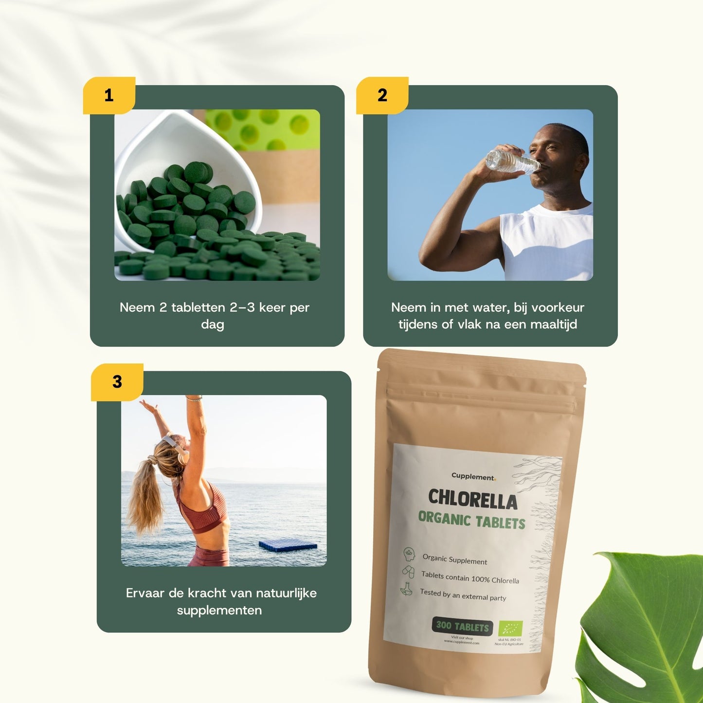 Biologische Chlorella tabletten goyu superfood supplement