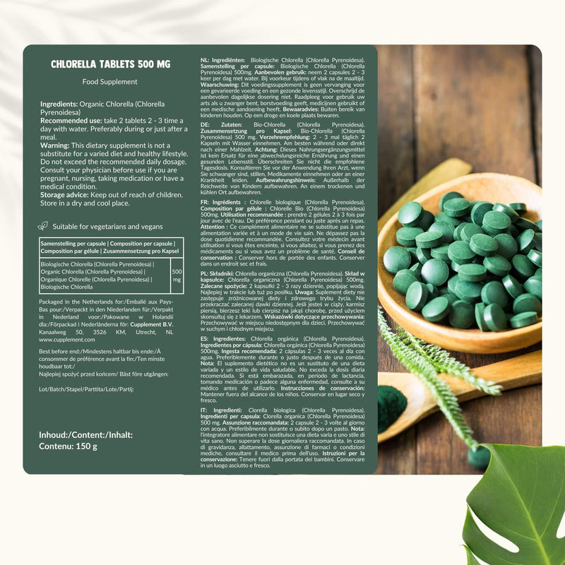 Biologische Chlorella tabletten goyu superfood supplement
