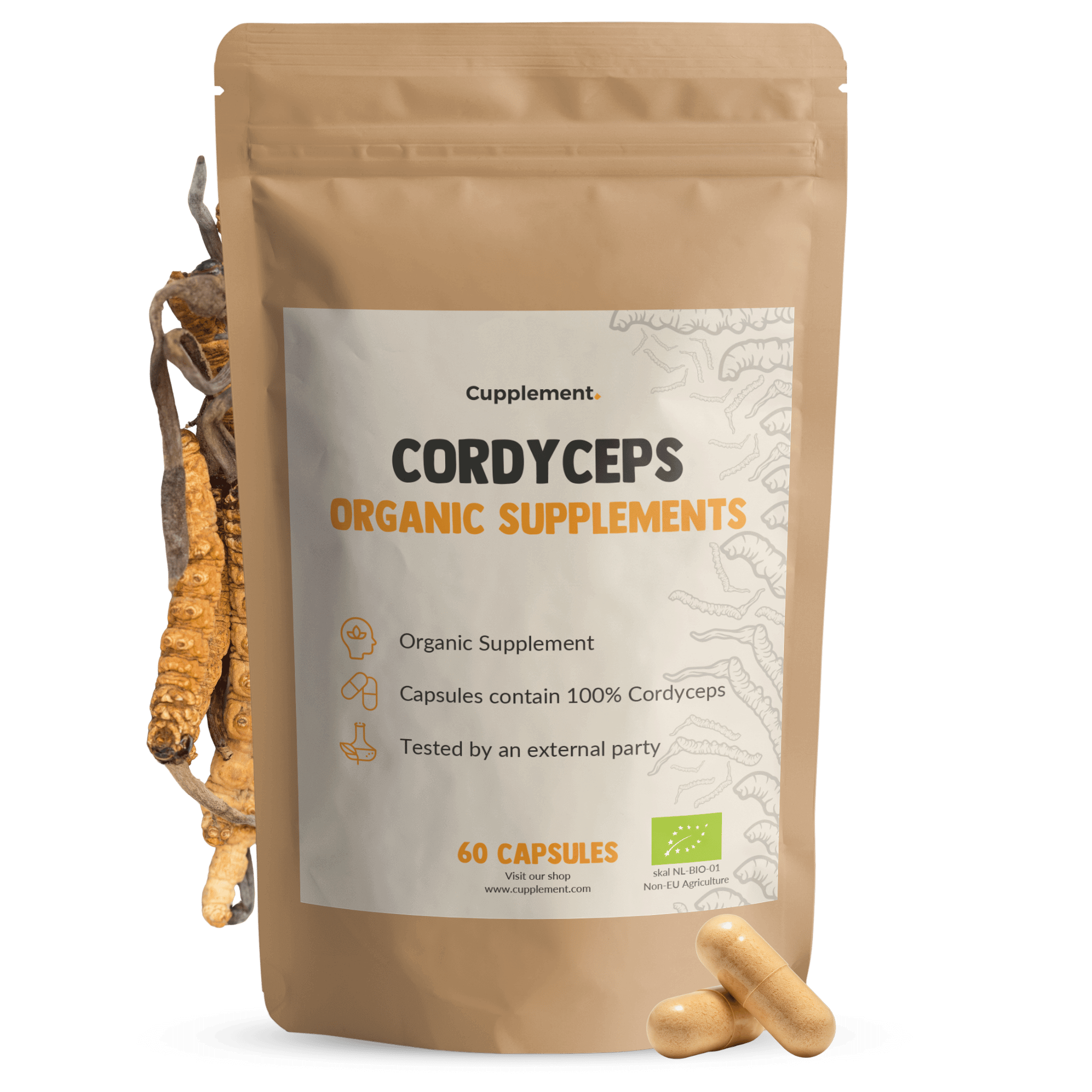 Cordyceps Capsules 500 mg Biologisch