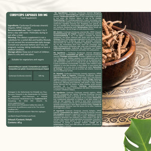 Biologische Cordyceps capsules goyu supplement superfood