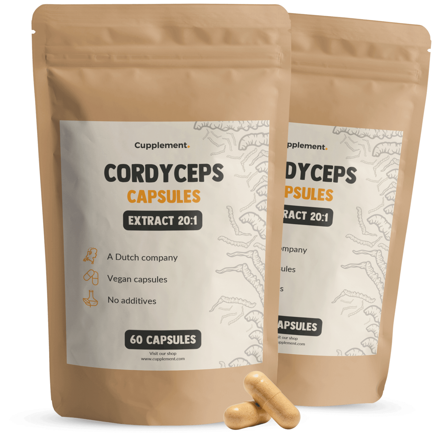 Biologische Cordyceps extract capsules goyu supplement superfood