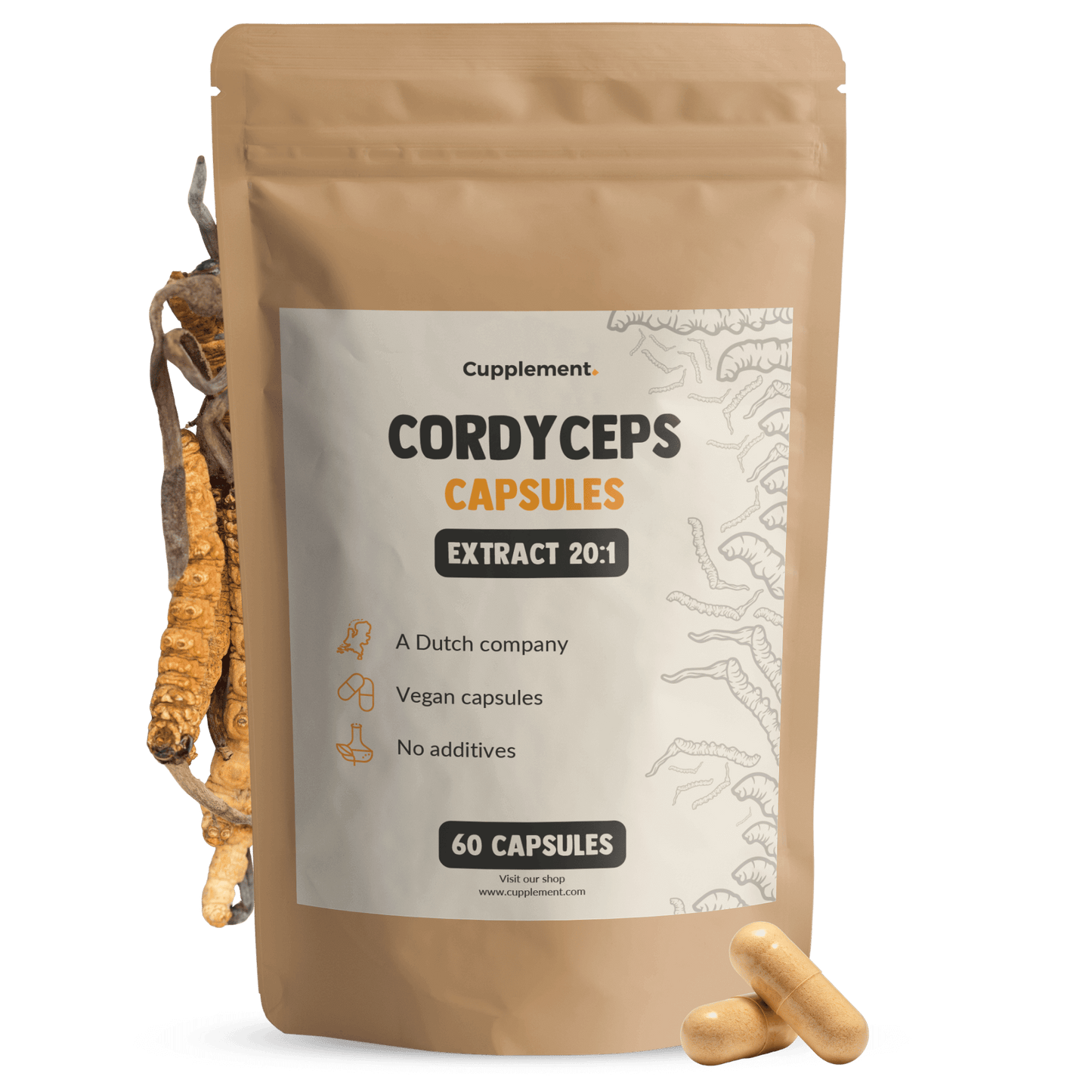 Biologische Cordyceps extract capsules goyu supplement superfood