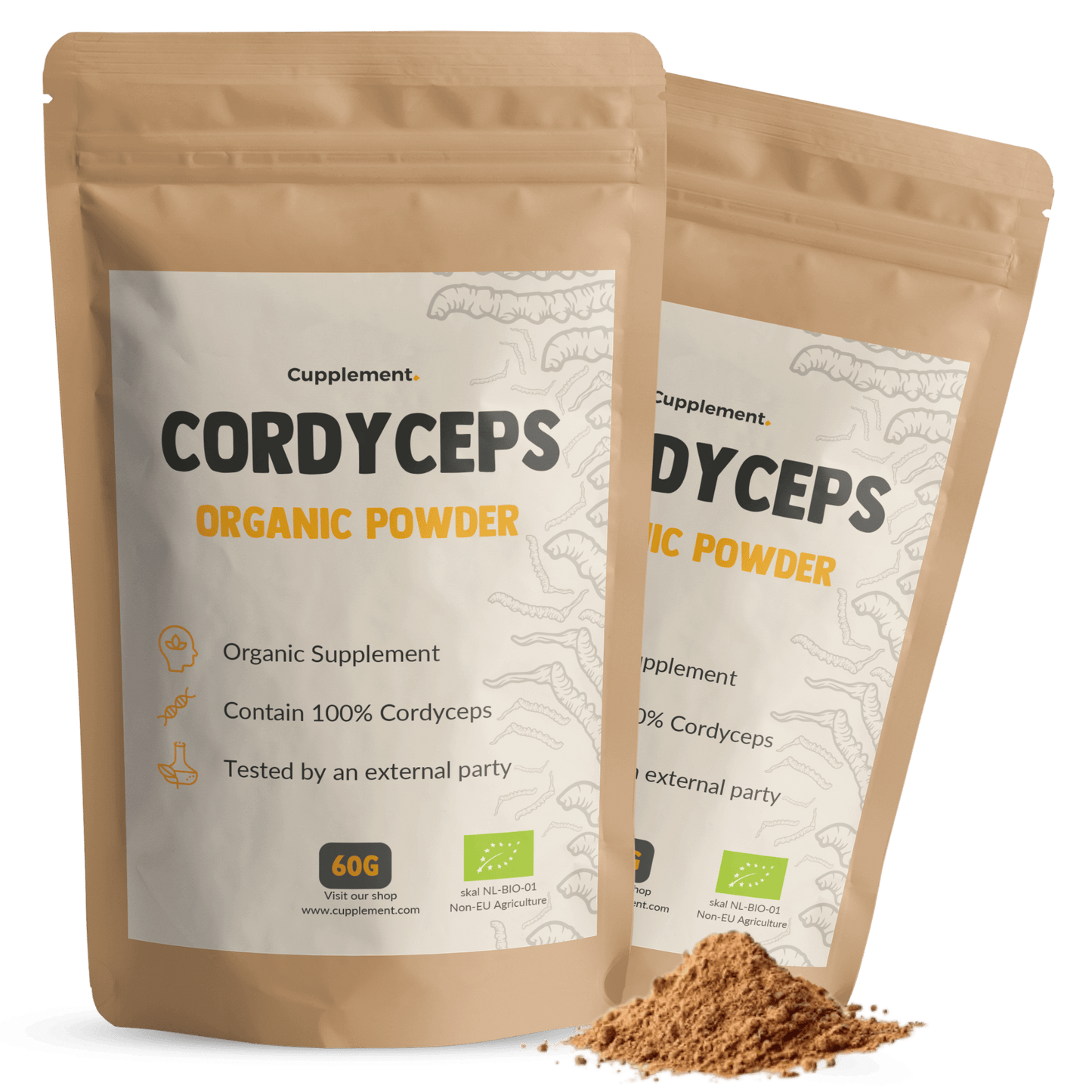 Biologische Cordyceps poeder goyu supplement superfood