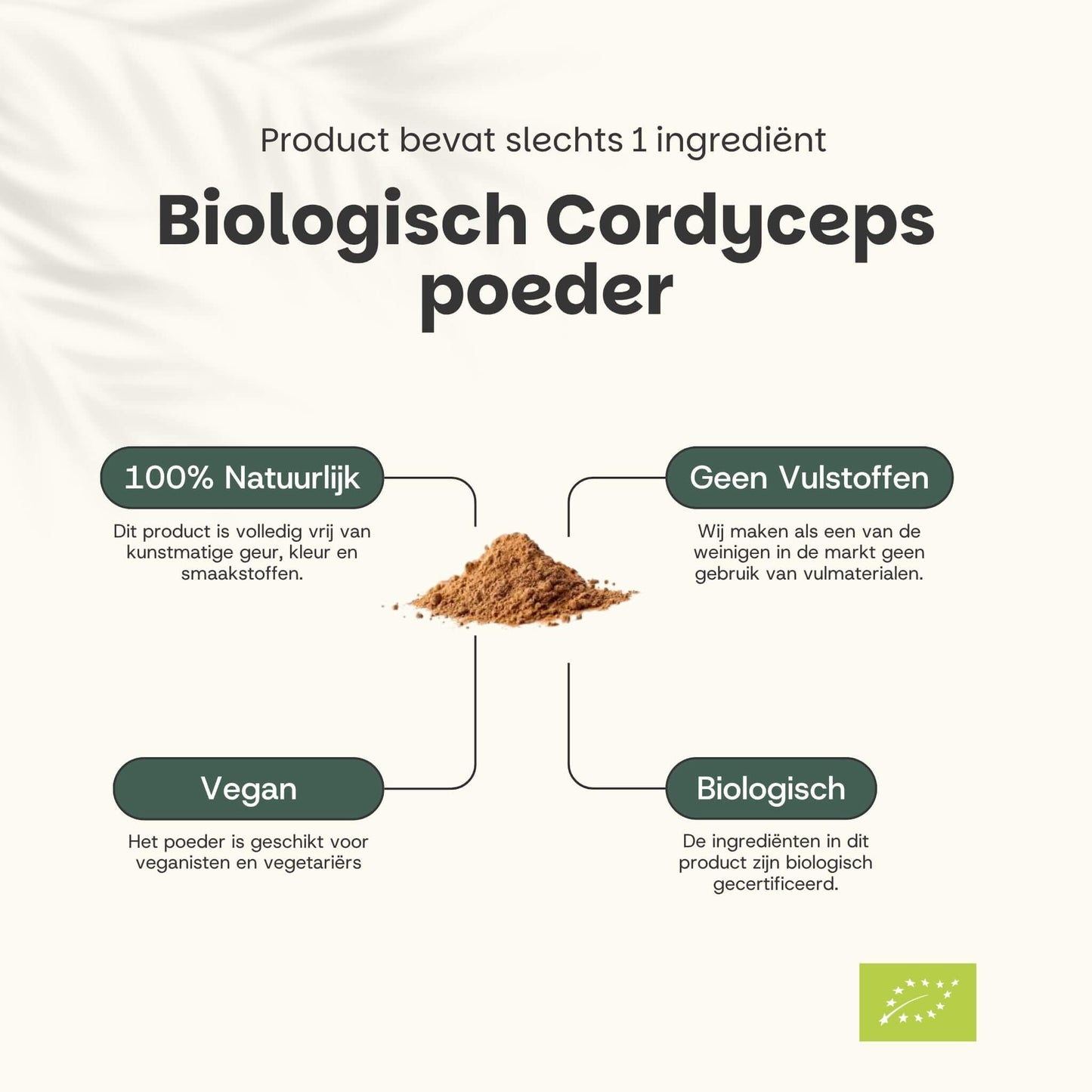Biologische Cordyceps poeder goyu supplement superfood