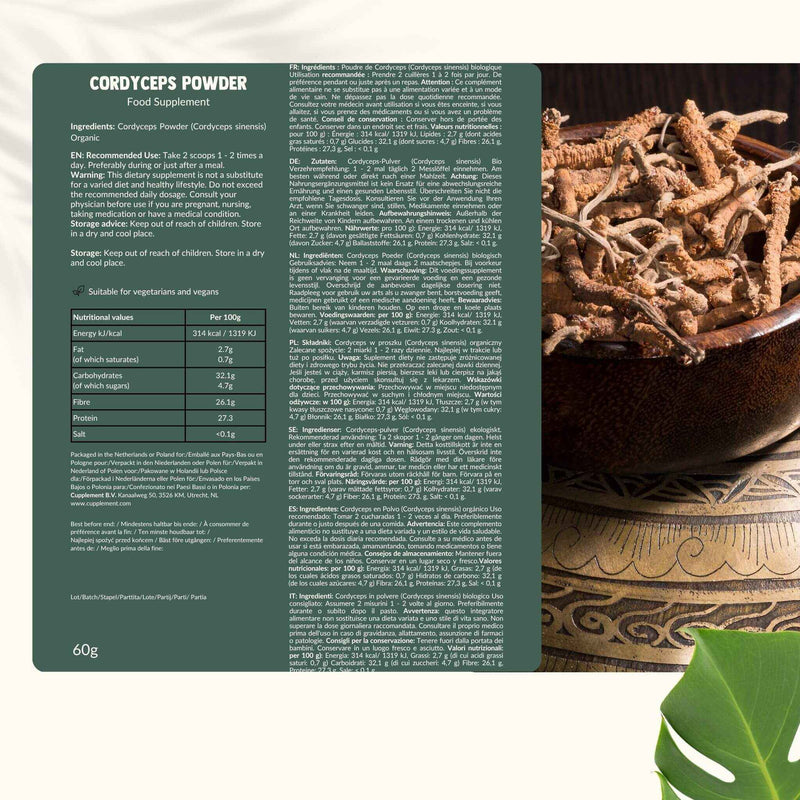 Cordyceps Poeder Biologisch