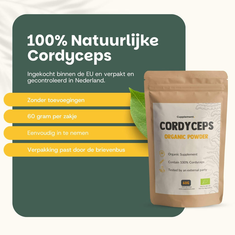 Biologische Cordyceps poeder goyu supplement superfood
