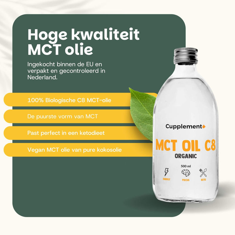 Biologische MCT C8 Olie goyu supplement superfood