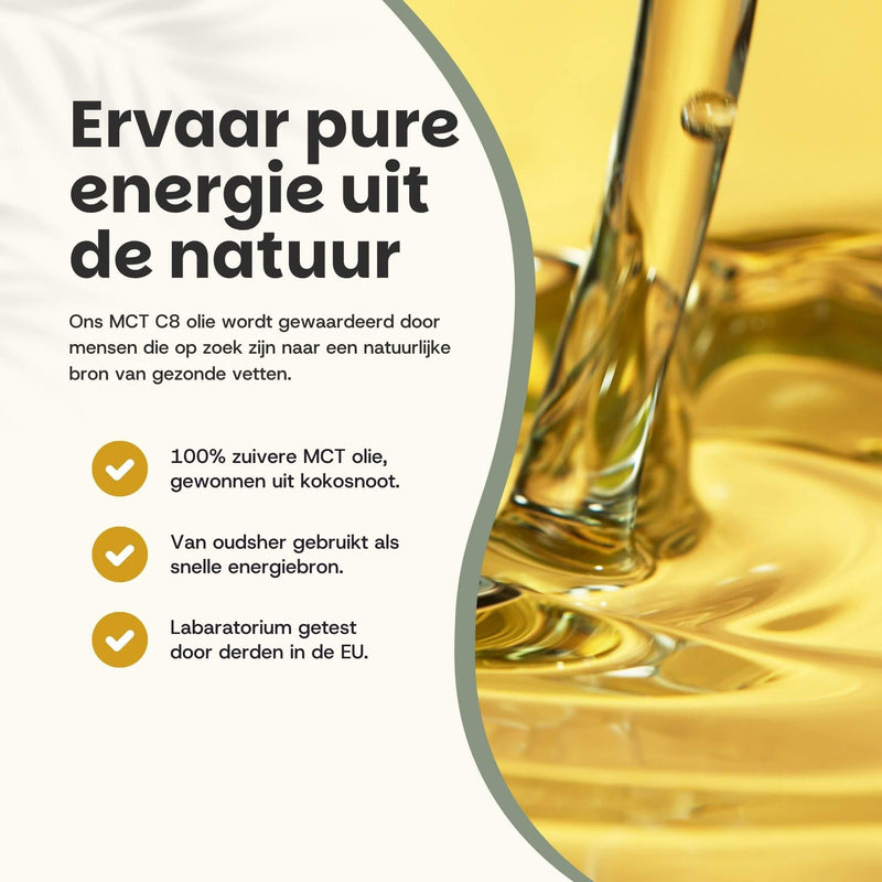 Biologische MCT C8 Olie goyu supplement superfood