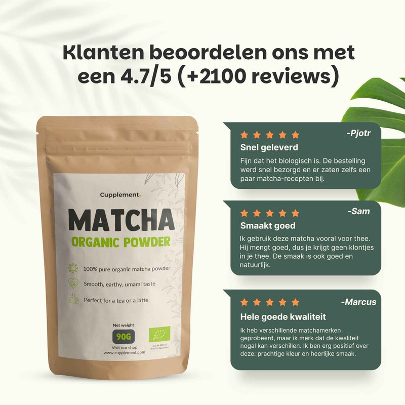 Biologische Matcha Thee poeder goyu supplement superfood