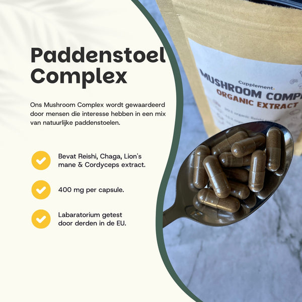 Biologische Paddenstoel complex extract capsules goyu superfood supplement