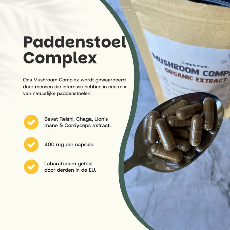 Biologische Paddenstoel complex extract capsules goyu superfood supplement