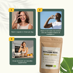 Biologische Psylliumvezels capsules goyu superfood supplement