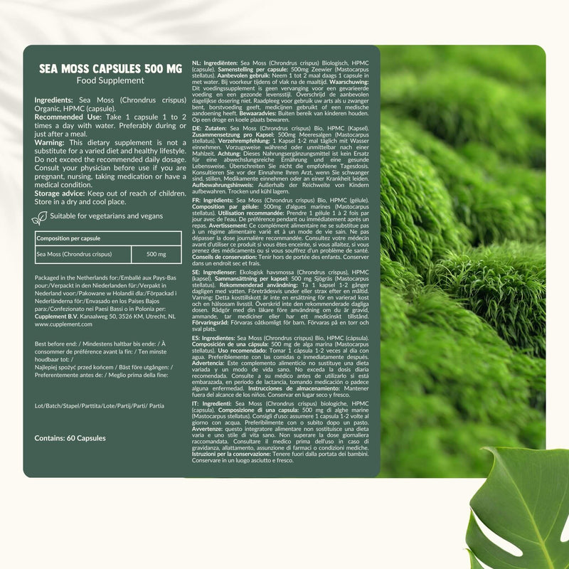 Biologische Sea Moss capsules goyu superfood supplement