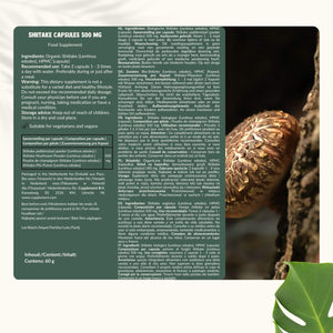 Biologische Shiitake capsules goyu supplement superfood