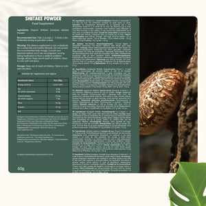 Biologische Shiitake poeder goyu supplement superfood