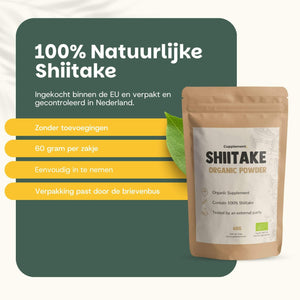 Biologische Shiitake poeder goyu supplement superfood
