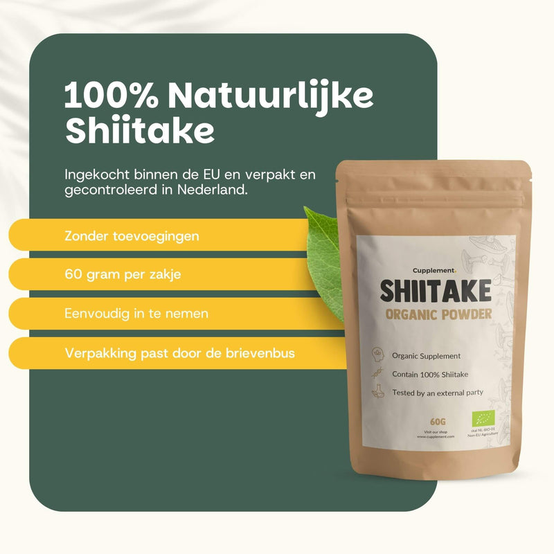 Biologische Shiitake poeder goyu supplement superfood