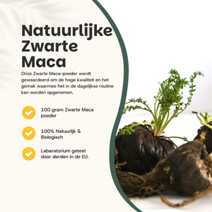 Biologische Zwarte maca poeder goyu superfood supplement