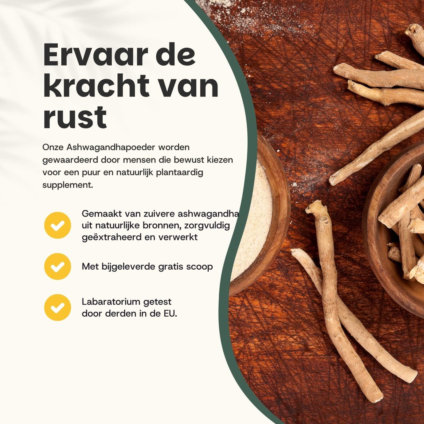 Biologische ashwagandha poeder goyu supplement superfood