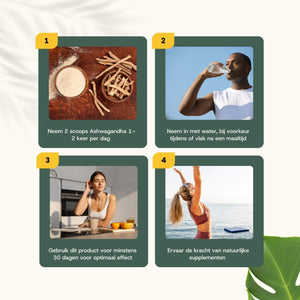 Biologische ashwagandha poeder goyu supplement superfood