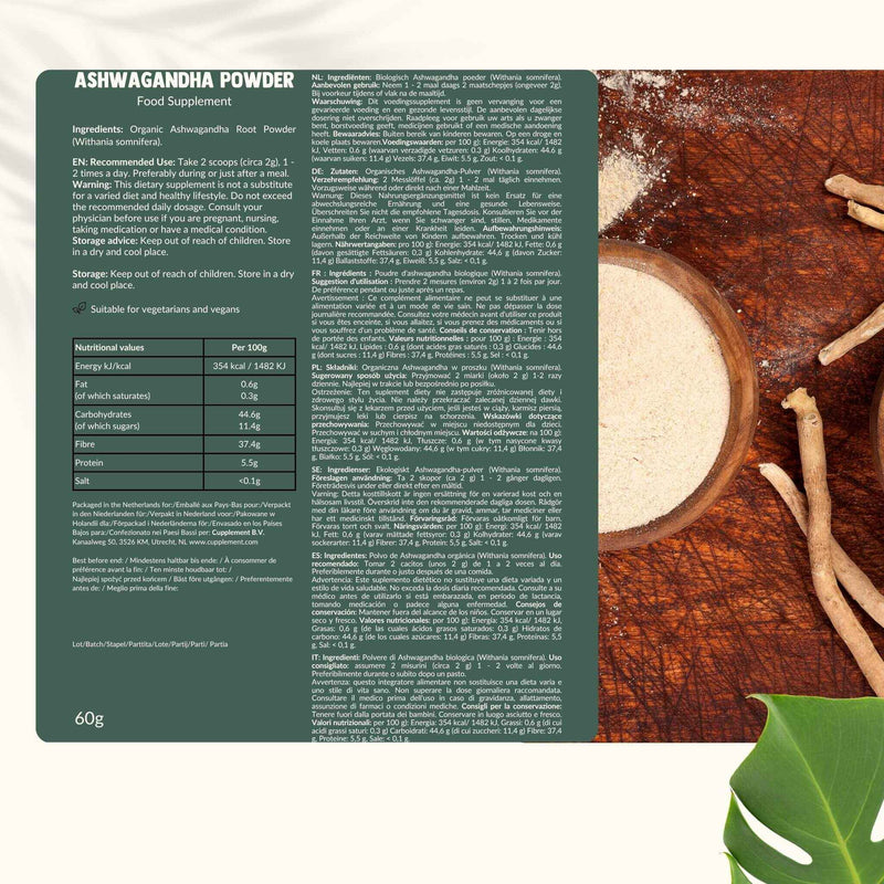 Ashwagandha Poeder Biologisch