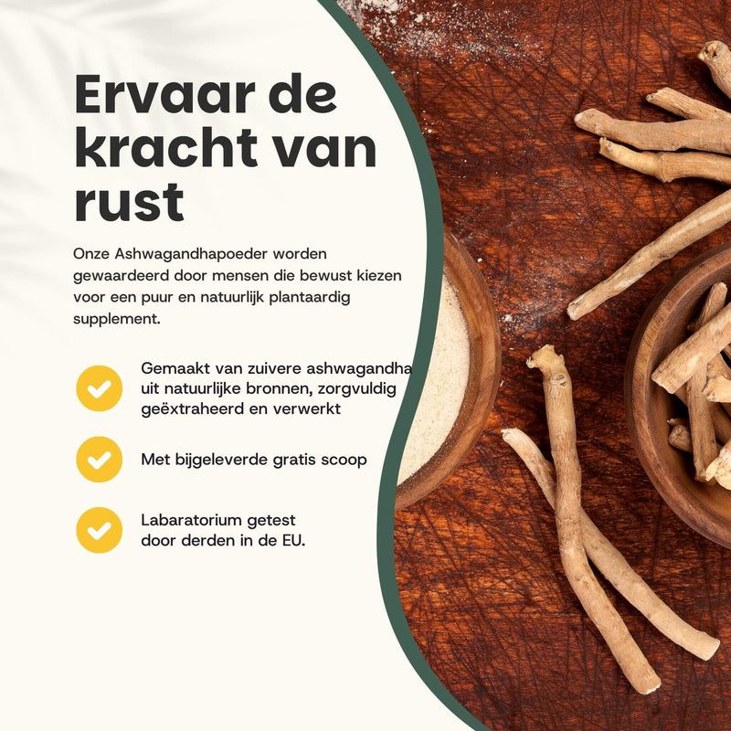 Biologische ashwagandha poeder goyu supplement superfood