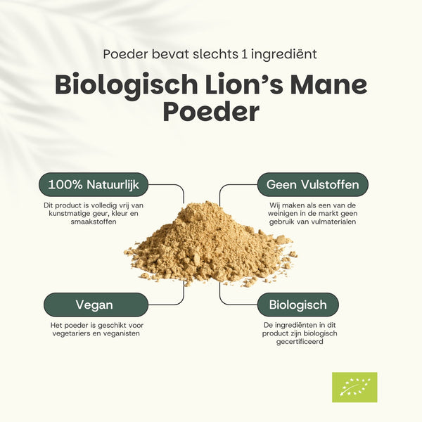 Lion's Mane Poeder Biologisch