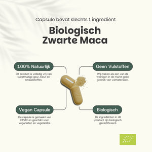 Zwarte Maca Capsules 500 mg Biologisch