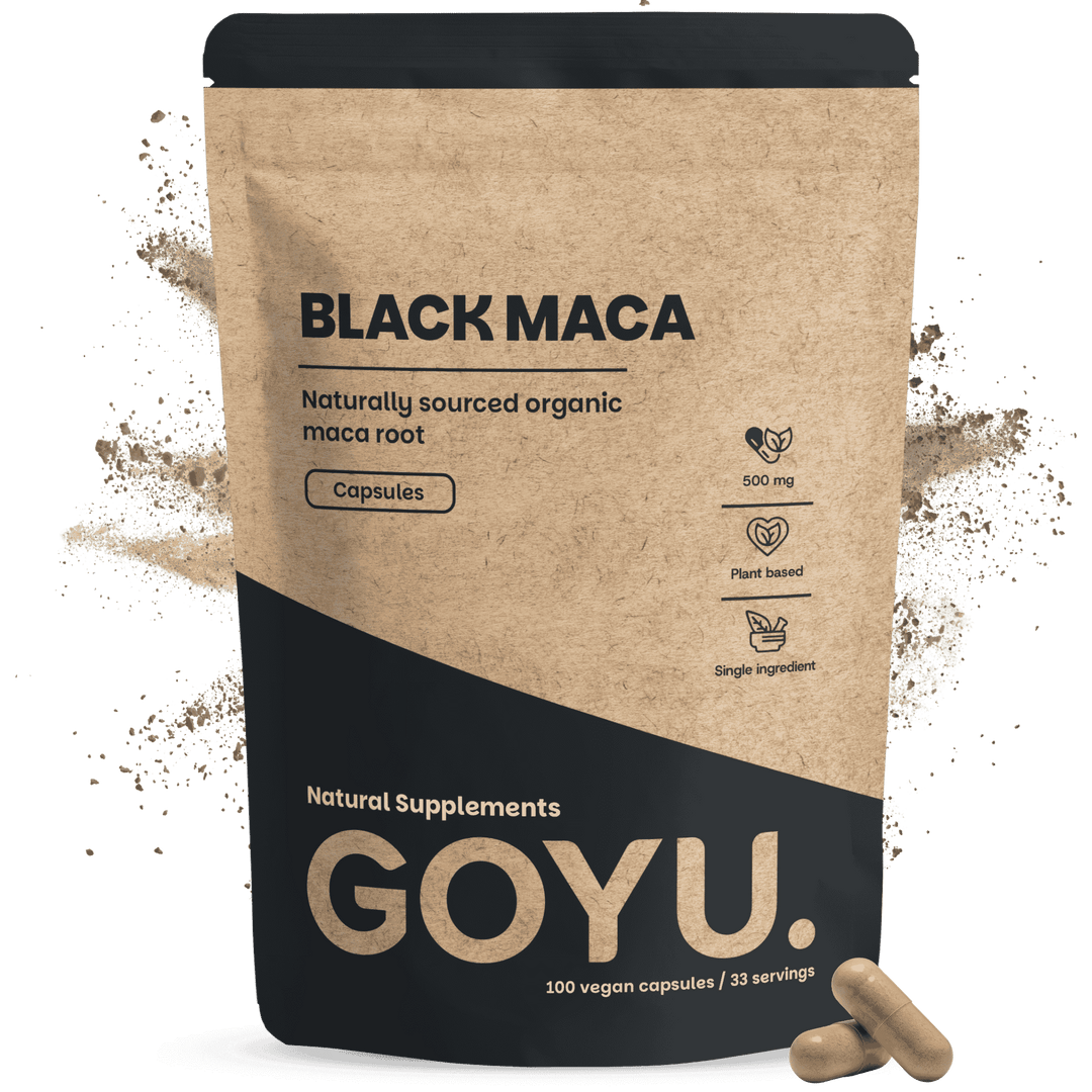 Biologisch Zwarte maca capsules goyu superfood supplement