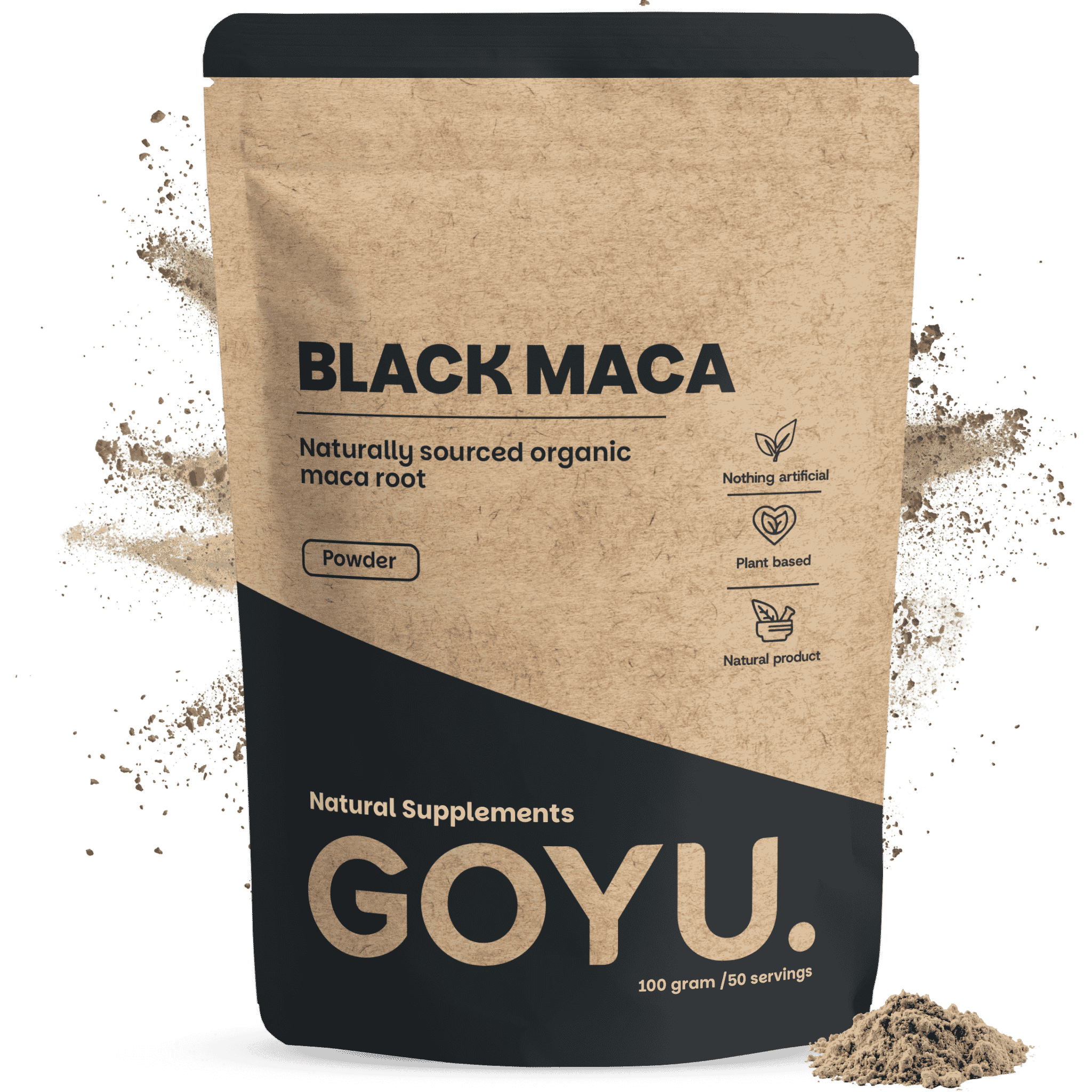 Schwarzes Maca Pulver Biologisch