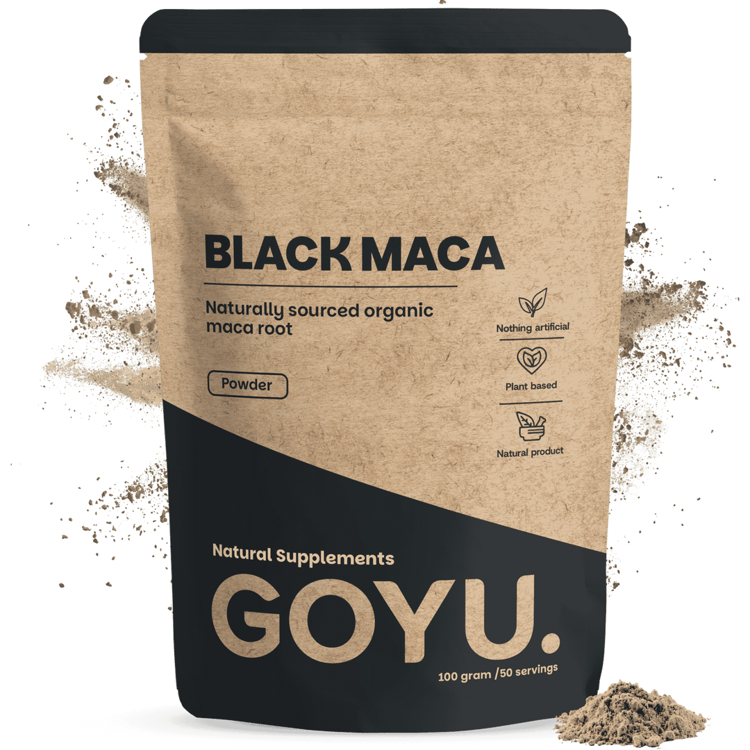 Zwarte maca poeder goyu superfood supplement