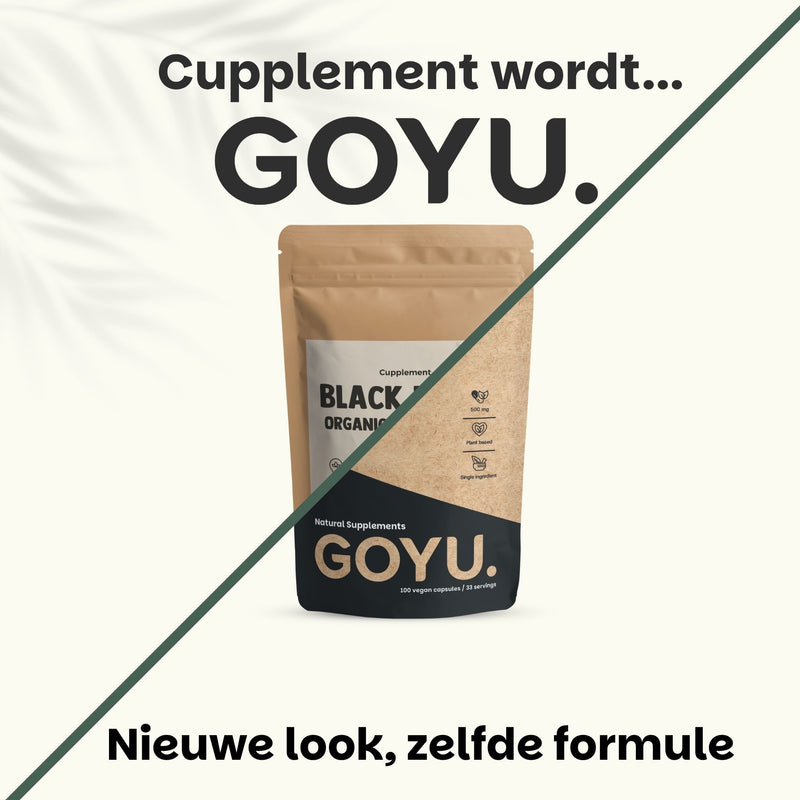 Biologisch Zwarte maca capsules goyu superfood supplement