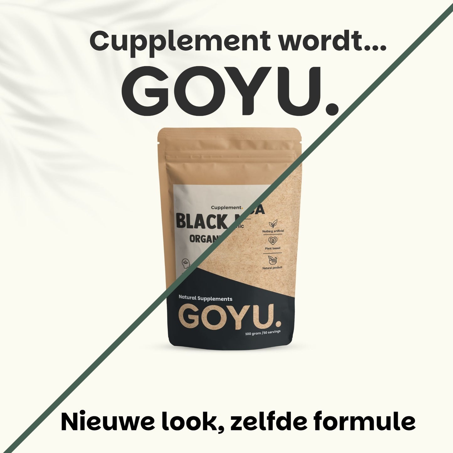 Zwarte maca poeder goyu superfood supplement