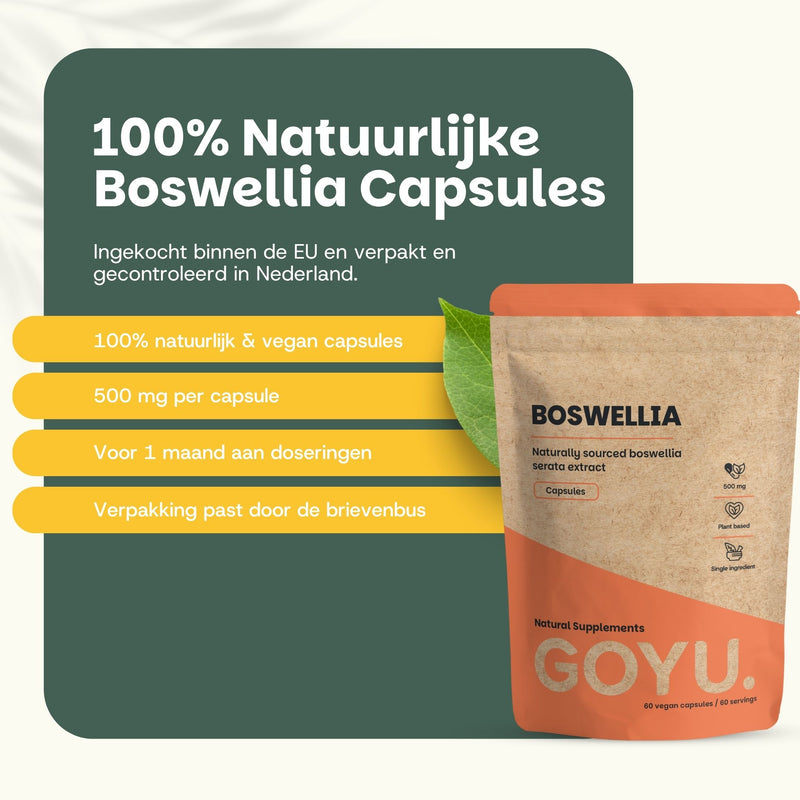 Boswellia extract capsules goyu supplement superfood