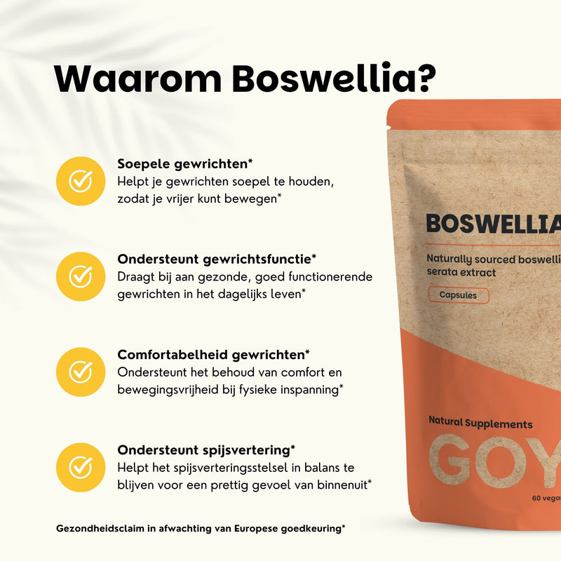 Boswellia extract capsules goyu supplement superfood